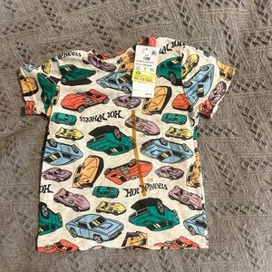 Kids' Multicolor Car Print T-Shirt